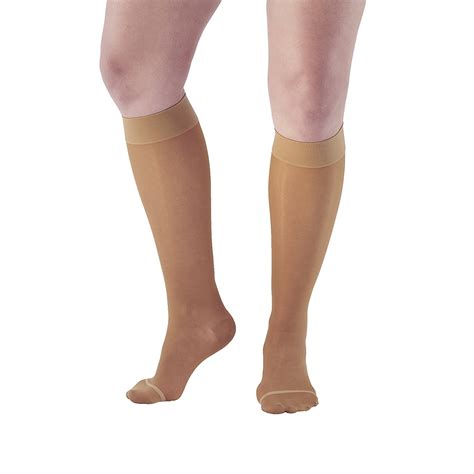 Buy Actifi Womens Sheer 20 30 Mmhg Compression Stockings Closed Toe Knee High In Cheap Price