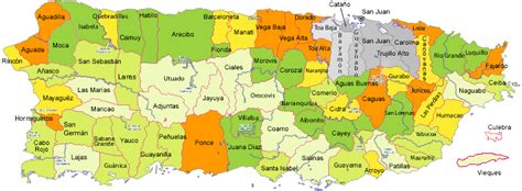 Mapa Político De Puerto Rico Cucaluna
