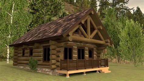 Tiny Log Cabin Floor Plan Design Under 1000 Sq Ft In 2020 Log Cabin