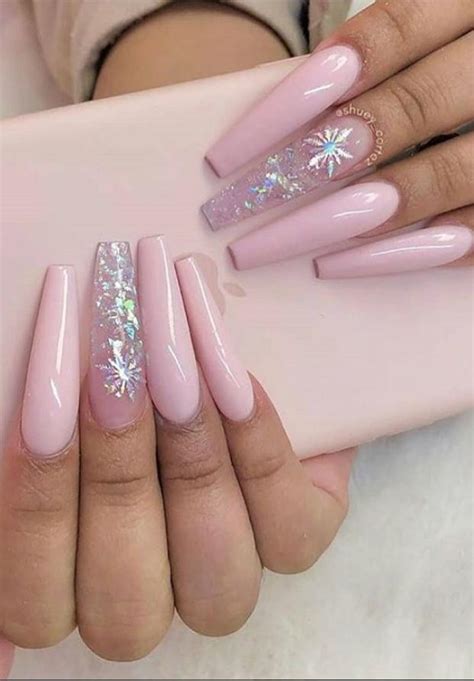 Spring Nail Ideas Coffin 40 Beautiful Pink Coffin Nails Designed For