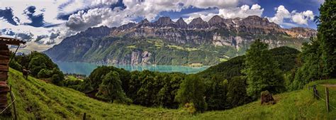 Photos Alps Switzerland Walensee Lake Walen Nature Mountain Scenery