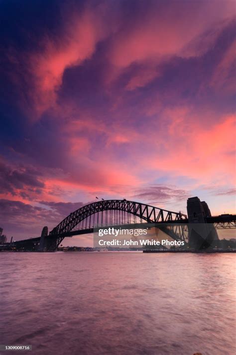 Capital City Of Sydney At Dusk New South Wales Australia High Res Stock