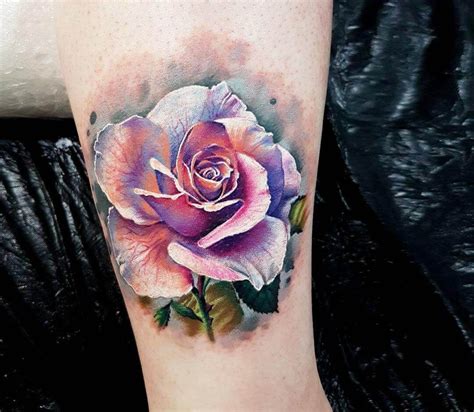 Rose Tattoo By Marek Hali Photo 23140 Colorful Rose Tattoos Coloured