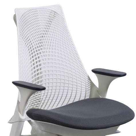 Herman miller aeron chair v2 lumbar support. Herman Miller Sayl Used White Back Task Chair, Gray Seat - National Office Interiors and Liquidators