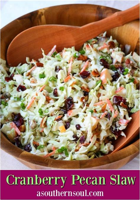 This salad makes a wonderful meal for the holiday menu. Cranberry Pecan Slaw | Recipe | Slaw recipes, Salad ...