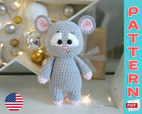 Mouse Crochet Plush Pattern Amigurumi Famous Little Mouse Etsy