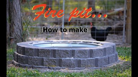 3 1 2 x 11 1 2 crestone beveled retaining wall block at menards : How to Make a Fire Pit Using Retaining Wall Blocks Plus Galvanised Rim - YouTube