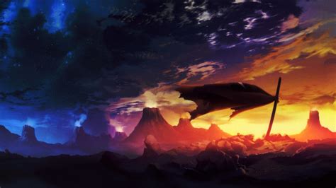 aesthetic anime sunset wallpapers wallpaper cave