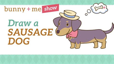 How To Draw A Cute Sausage Dog Kawaii Tutorial For Beginners Youtube