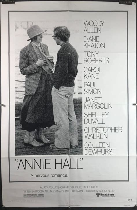 Annie Hall Original Woody Allen Move Poster Original