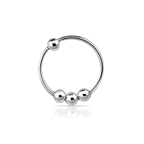 Silver Nose Hoop Ring Silver Ball Nose Ring Sterling Silver Nose Ring