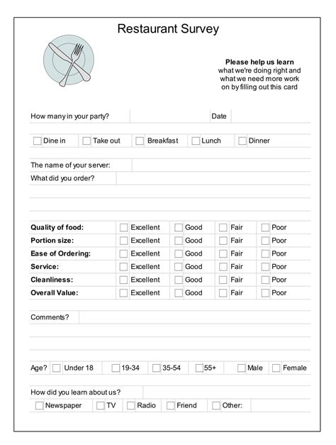 Free Printable Survey Forms Printable Forms Free Online