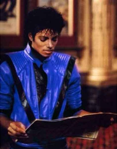 Michael Jackson Blue Jacket Thriller Leather Blue Jacket