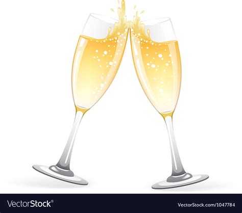 Glasses Of Champagne Royalty Free Vector Image