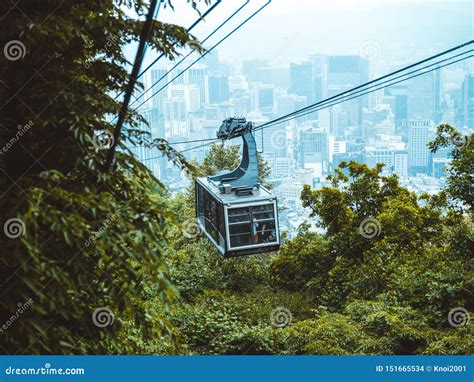 From N Seoul Tower To Namsan Cable Car Editorial Stock Image Image Of