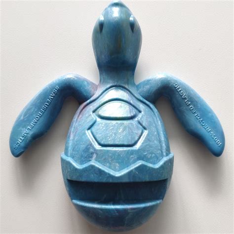 BLUE Sea Turtle Holder Gift Made Of Recycled Plastic Bottle Etsy