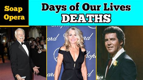 Days Of Our Lives Actors Who Died Soap Opera Deaths Youtube