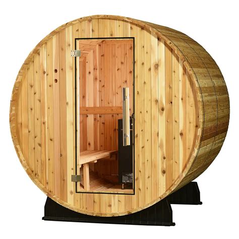 Almost Heaven 7′ X 6′ Essex 4 Person Barrel Sauna Sauna Place