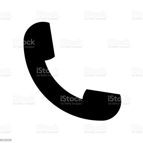 Phone Call Auricular Symbol In Black Icon Vector Icon Simple Element