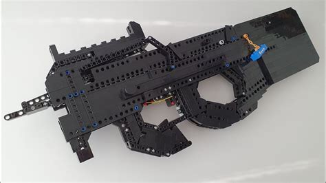 Lego Full Auto Fn P90 Blowback Rubber Band Gun Youtube