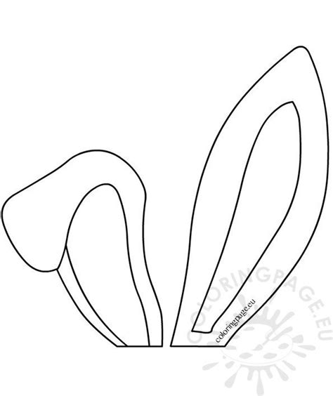 Bunny headband craft project instructions 1.)cut four of the large bunny ears to make a front and a back. Printable bunny ears pattern - Coloring Page