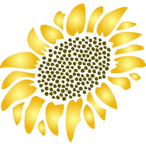 Printable Sunflower Stencil