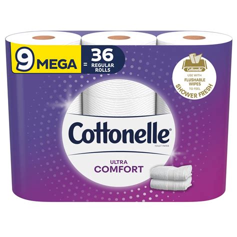 Cottonelle Ultra Comfortcare Toilet Paper 9 Mega Rolls Septic Safe