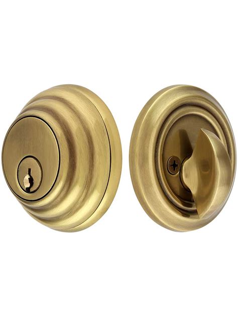 Solid Brass Single Cylinder Low Profile Deadbolt House Of Antique
