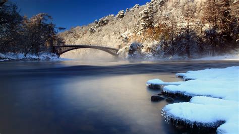 938184 River Spring Long Exposure Trees Nature Mountains Rocks