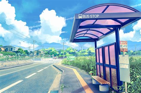 Anime Bus Stop Backgrounds Hd Wallpaper Pxfuel