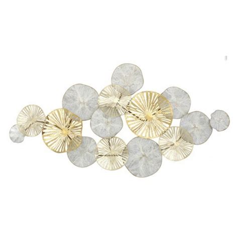 White And Gold Circles Wall Art Wall Art Home Accessories