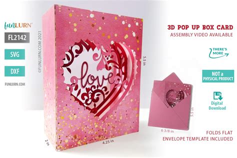 3d Pop Up Box Card Svg 1182765 Seasonal Design Bundles