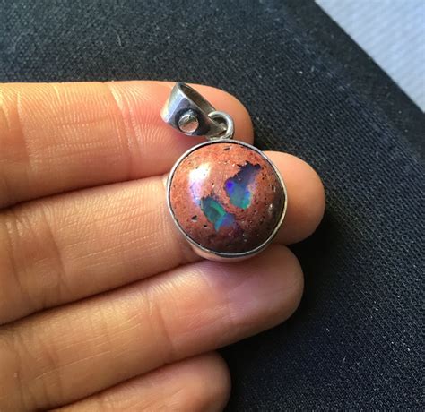 Fire Opal Pendant Set With Sterling Silver Handmade Pendant Etsy