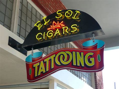 Tampa Fl Ybor City El Sol Cigars Tattooing Love Neon Sign Ybor
