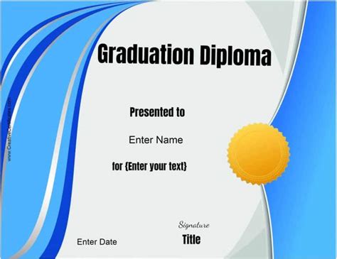 Free Customizable And Printable Diploma Template
