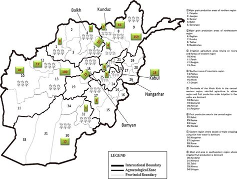 Geographical Location Of Afghan Wheat Landraces And Their Grouping