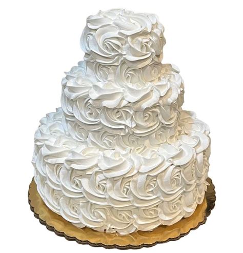 Dezicakes Fake Wedding Cake White Rosette Artificial Cakes For