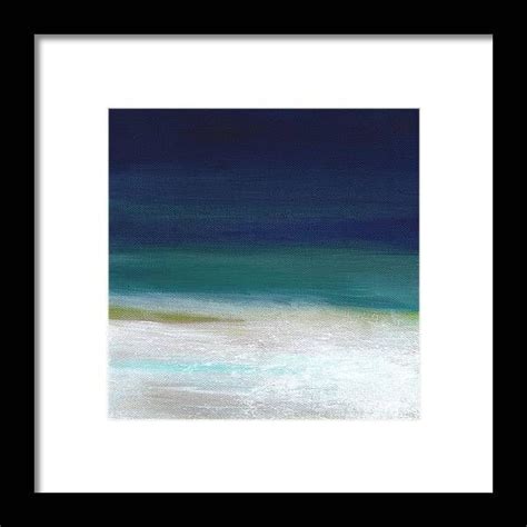 Surf And Sky Abstract Beach Painting Framed Print By