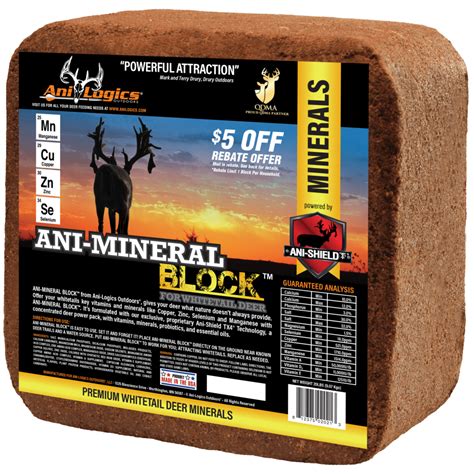Ani-Mineral Block - Deer Mineral - 20lb | Ani-Logics Outdoors