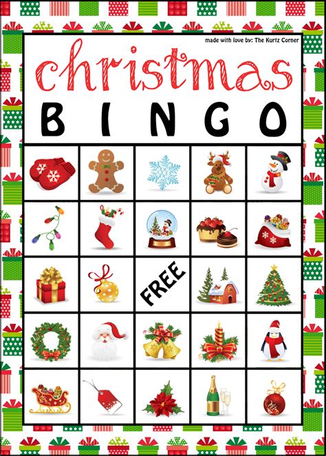 Best Christmas Bingo Card Printable Derrick Website