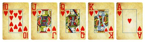 Jack Of Hearts Vintage Playing Card Isolated On White Stock