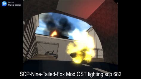 Roblox Scp Nine Tailed Fox Mod Ost Fighting Scp 682 Youtube