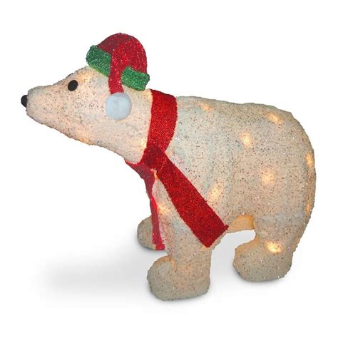 Light Display Polar Bear Outdoor Christmas Decorations At