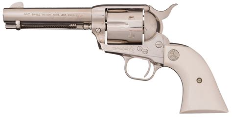 Scarce Nickel Colt Third Generation Single Action Army Revolver