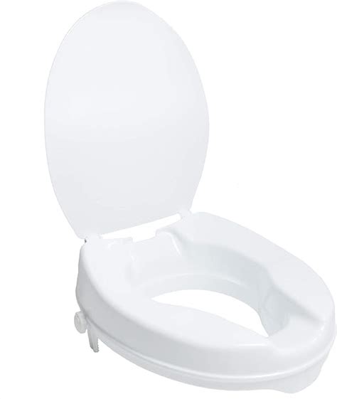 Pcp Molded Toilet Seat Riser With Lid White 2 Inch Amazonca Health