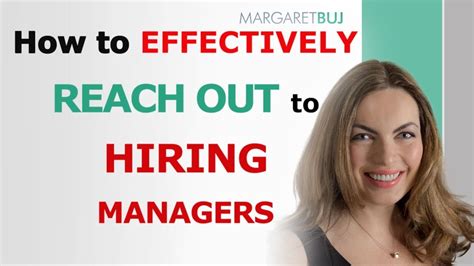 how to effectively reach out to hiring managers youtube