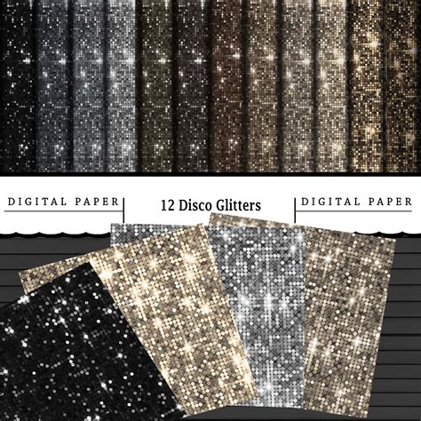 Instant Download 12 Disco Sparkle Glitter Texturesprintable Etsy Uk