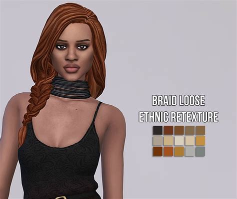 Braid Loose Ethnic Retexture Sims 4 Updated Silly Mai