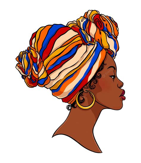 Premium Vector Portrait Of A Young African American Woman Wearing