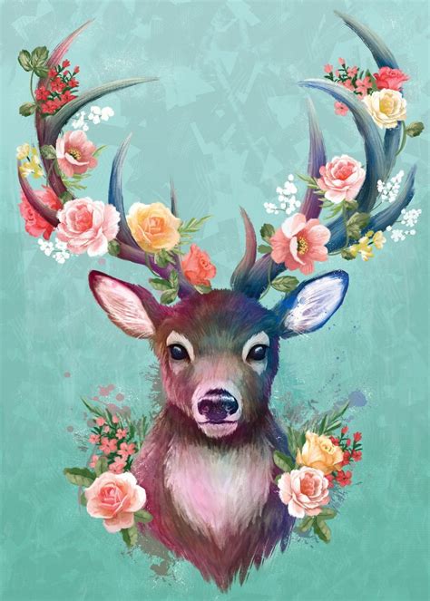 Animal Paintings Animal Drawings Art Drawings Deer Paintings Tattoo